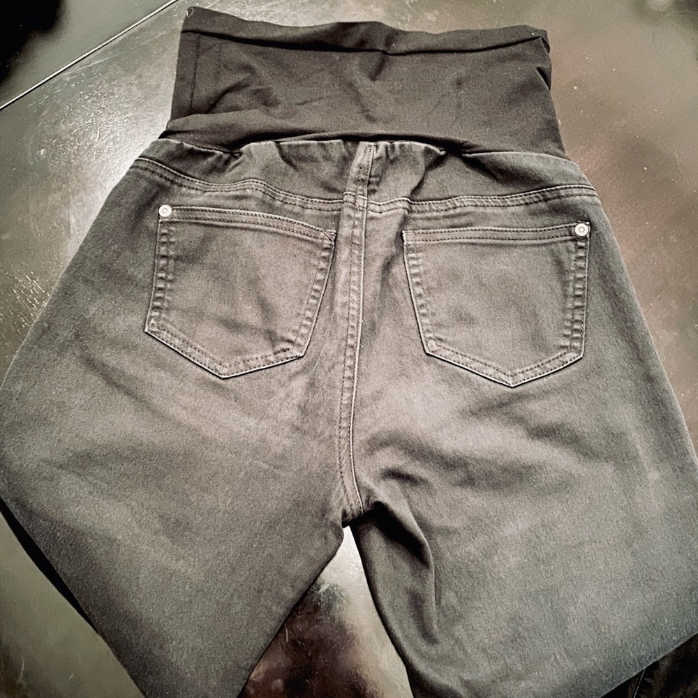 Full panel black maternity jeans